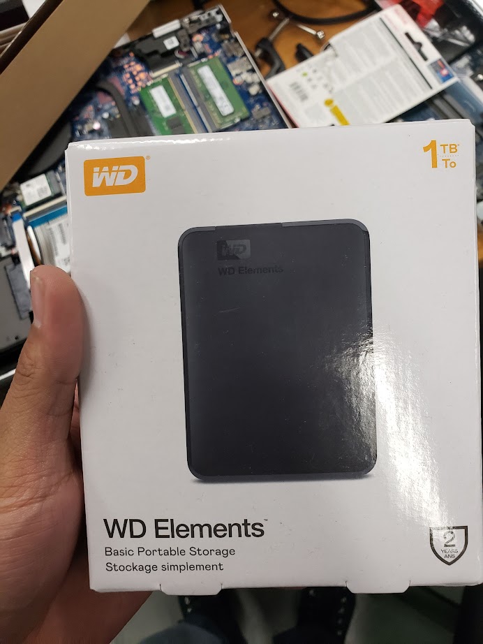 Western Digital 1 Terabyte External Hard Drive, in box